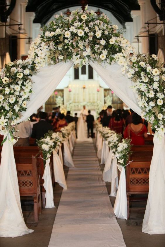 Simple church deals wedding decorations