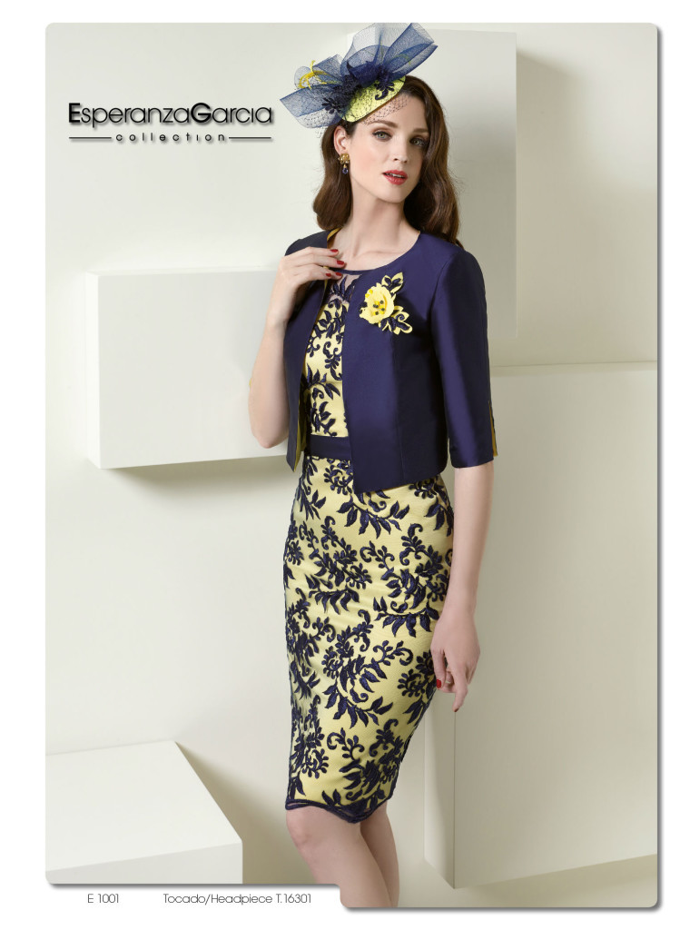 Marino y amarillo, una buena combinación para tu vestido de fiesta | Blog  HigarNovias
