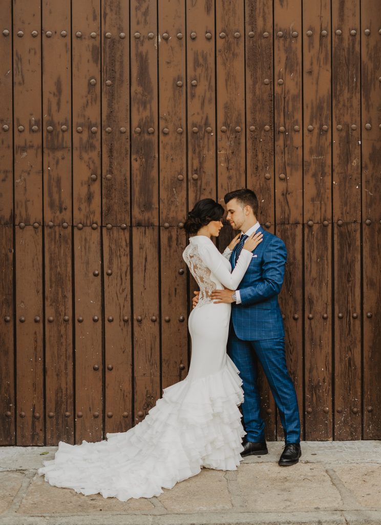 Flamenco style shop wedding dress