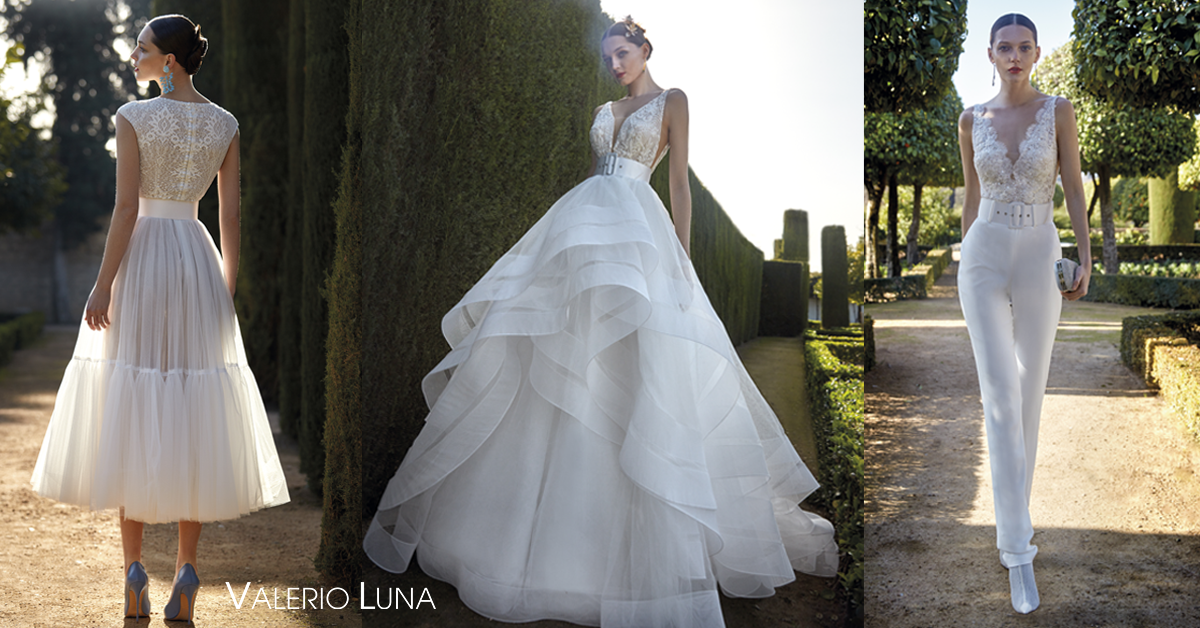 Vestidos originales de Valerio Luna para una novia atrevida